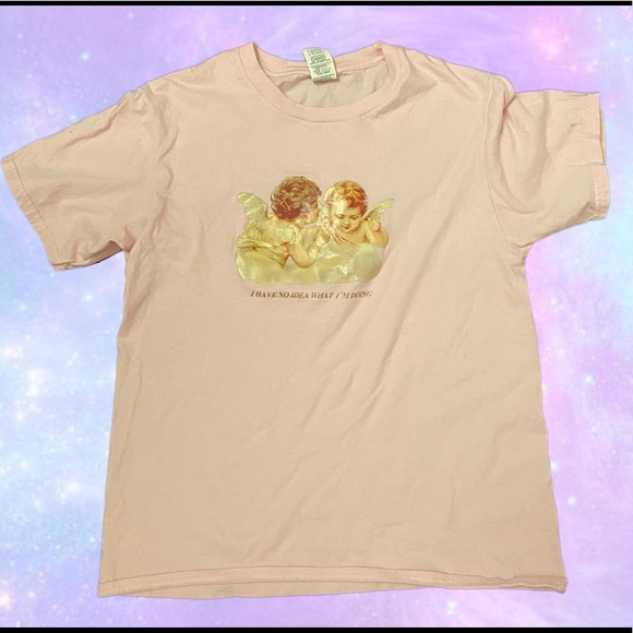 the cutest “i have no idea what im doing” p baby cherub pink t shirt - Picture 2 of 2